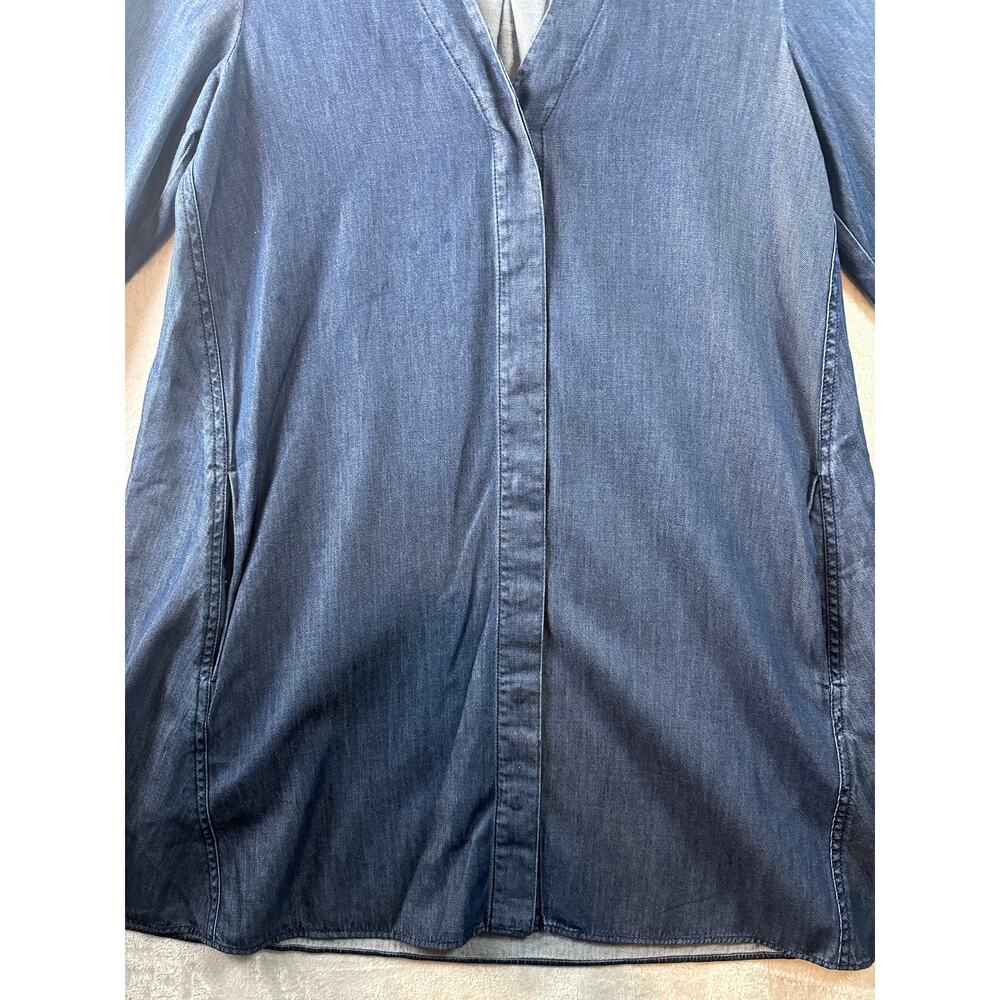 COS A-Line Denim Dress - Blue Chambray - 3/4 Sleeve - Size 2 - Picture 6 of 7